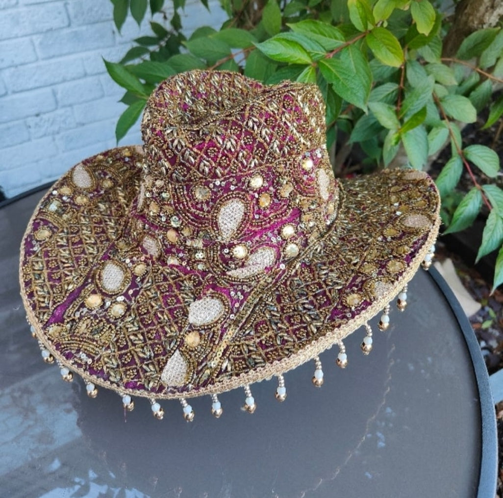 Dolly Cowboy Hat recycled sari fabric 
