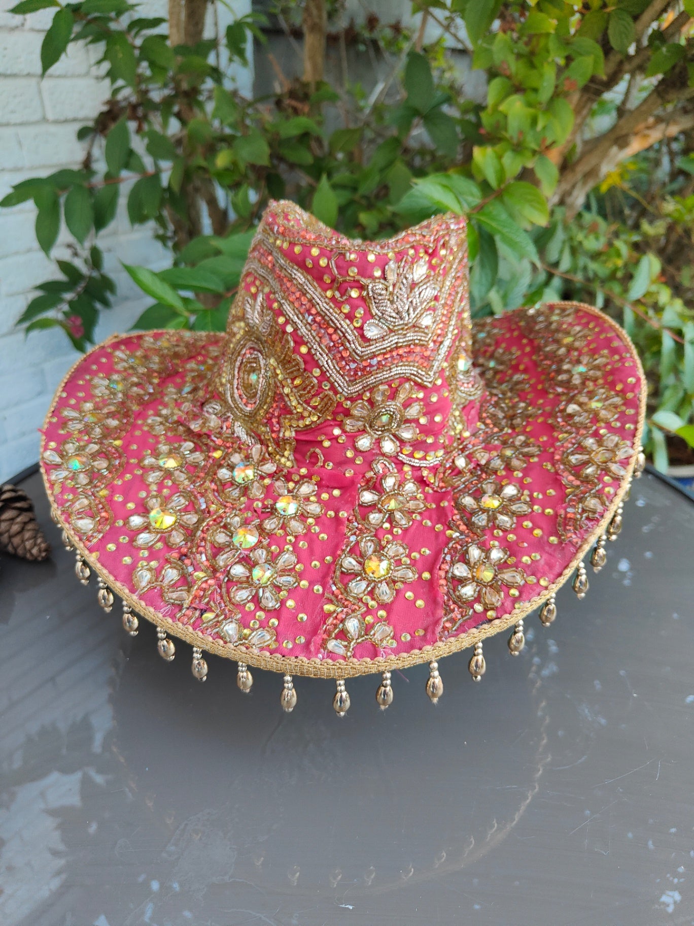 Dolly cowboy hat recycled sari fabric 