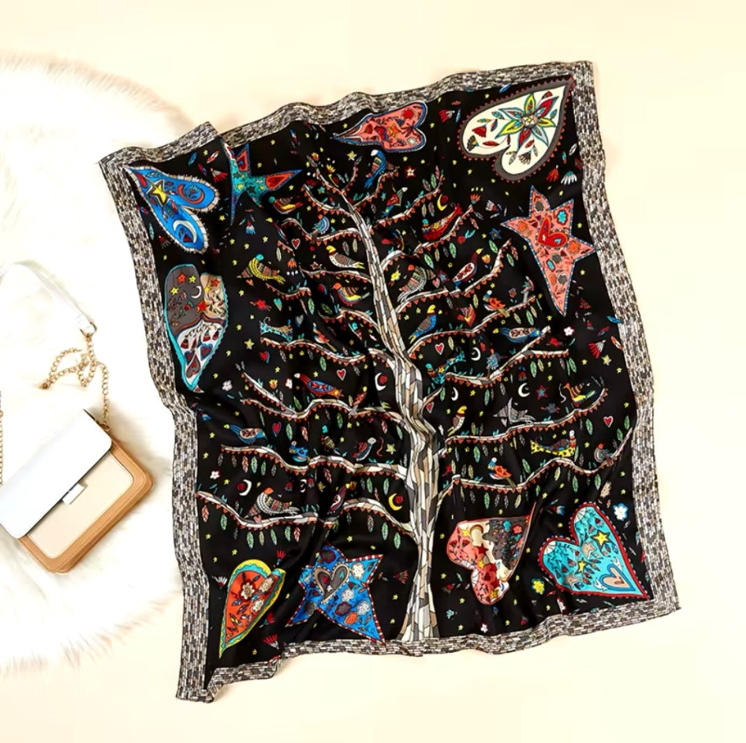 Black Love Heart Scarf