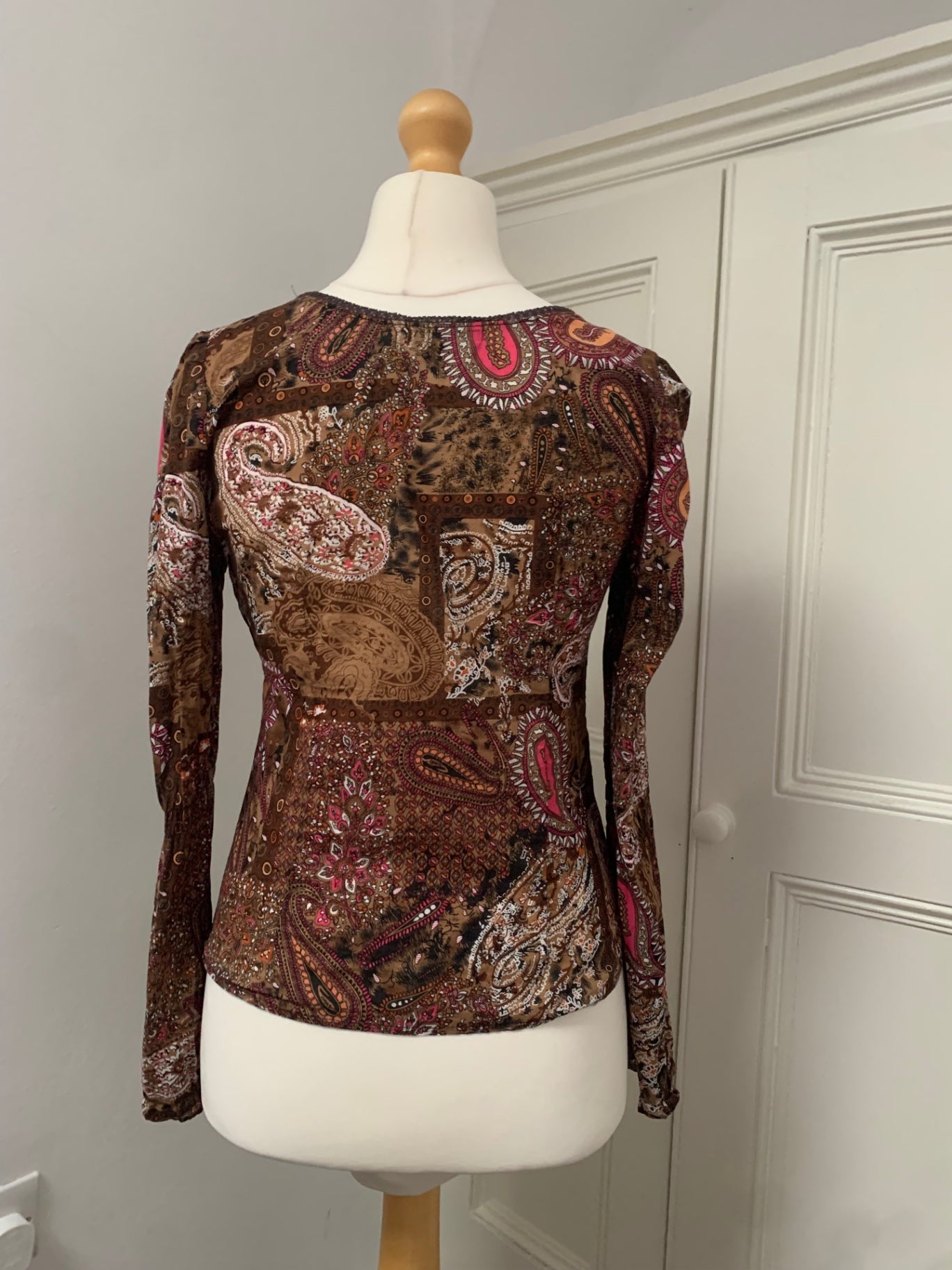 vintage 100% cotton paisley top