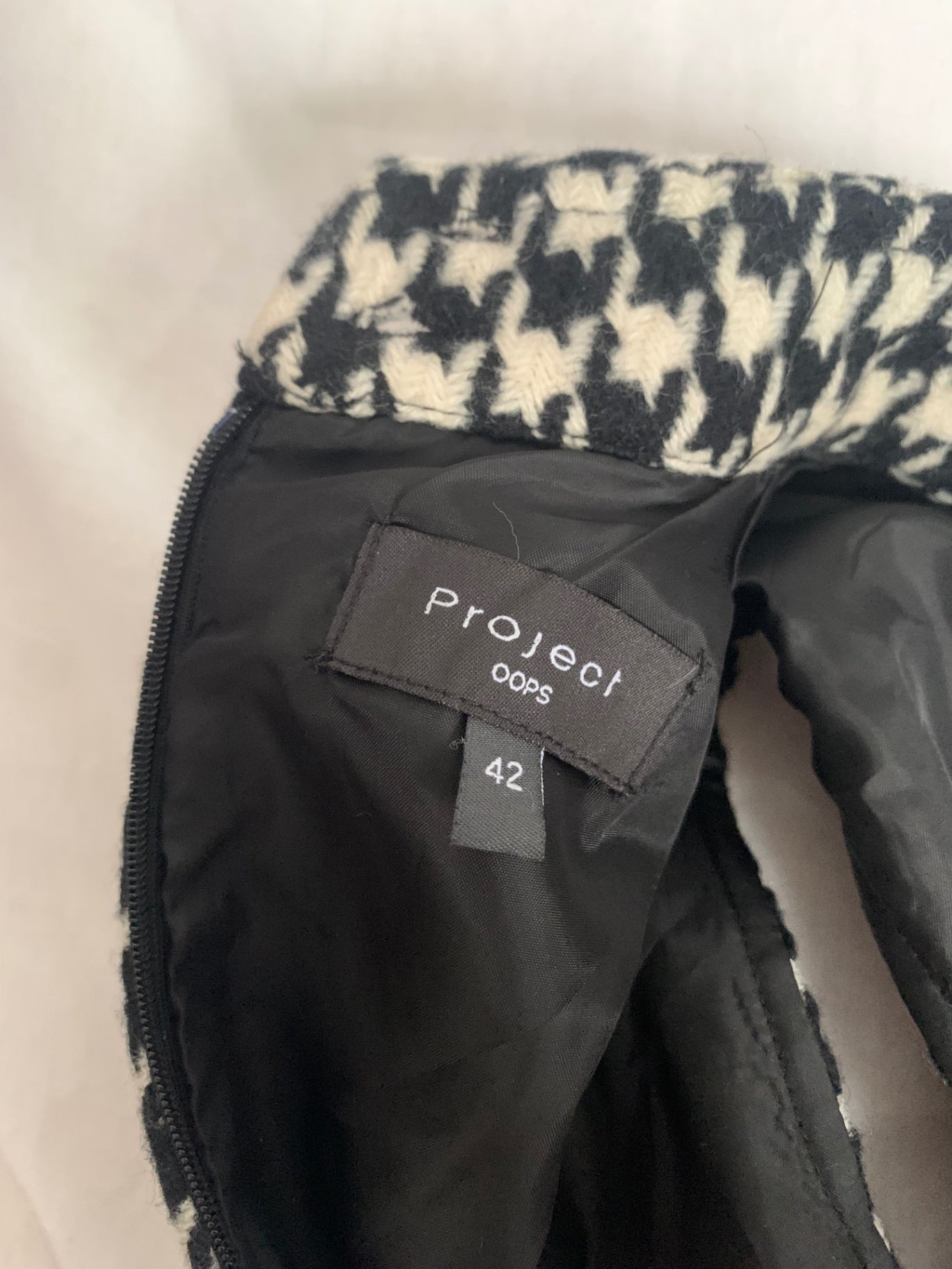 vintage houndstooth dress & belt 