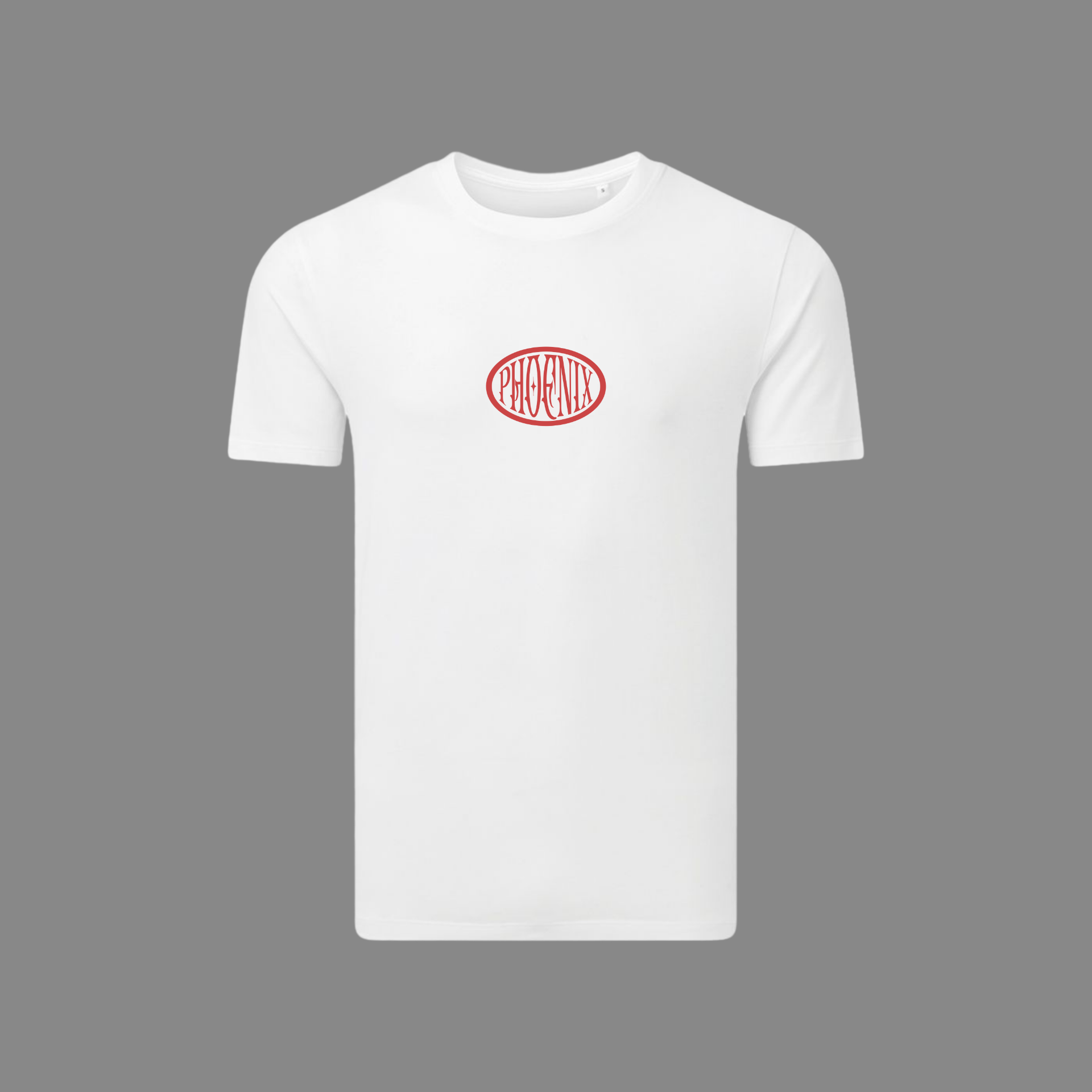 NYC slice white tee front/back logo 