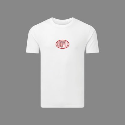 NYC slice white tee front/back logo