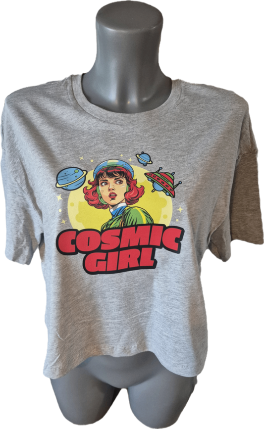 Cosmic girl crop, grey 