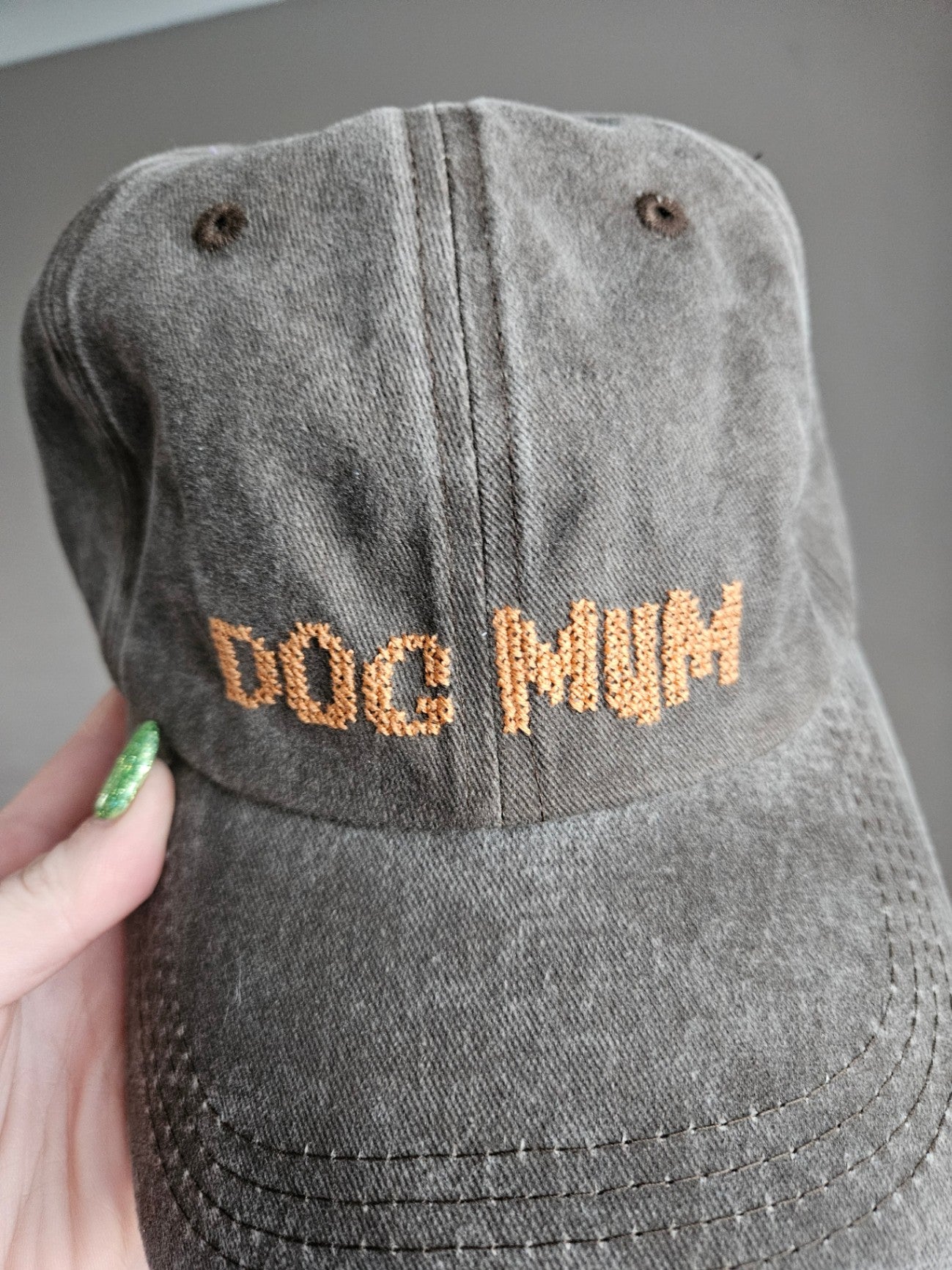 Dog Mum Cross Stitched Cap