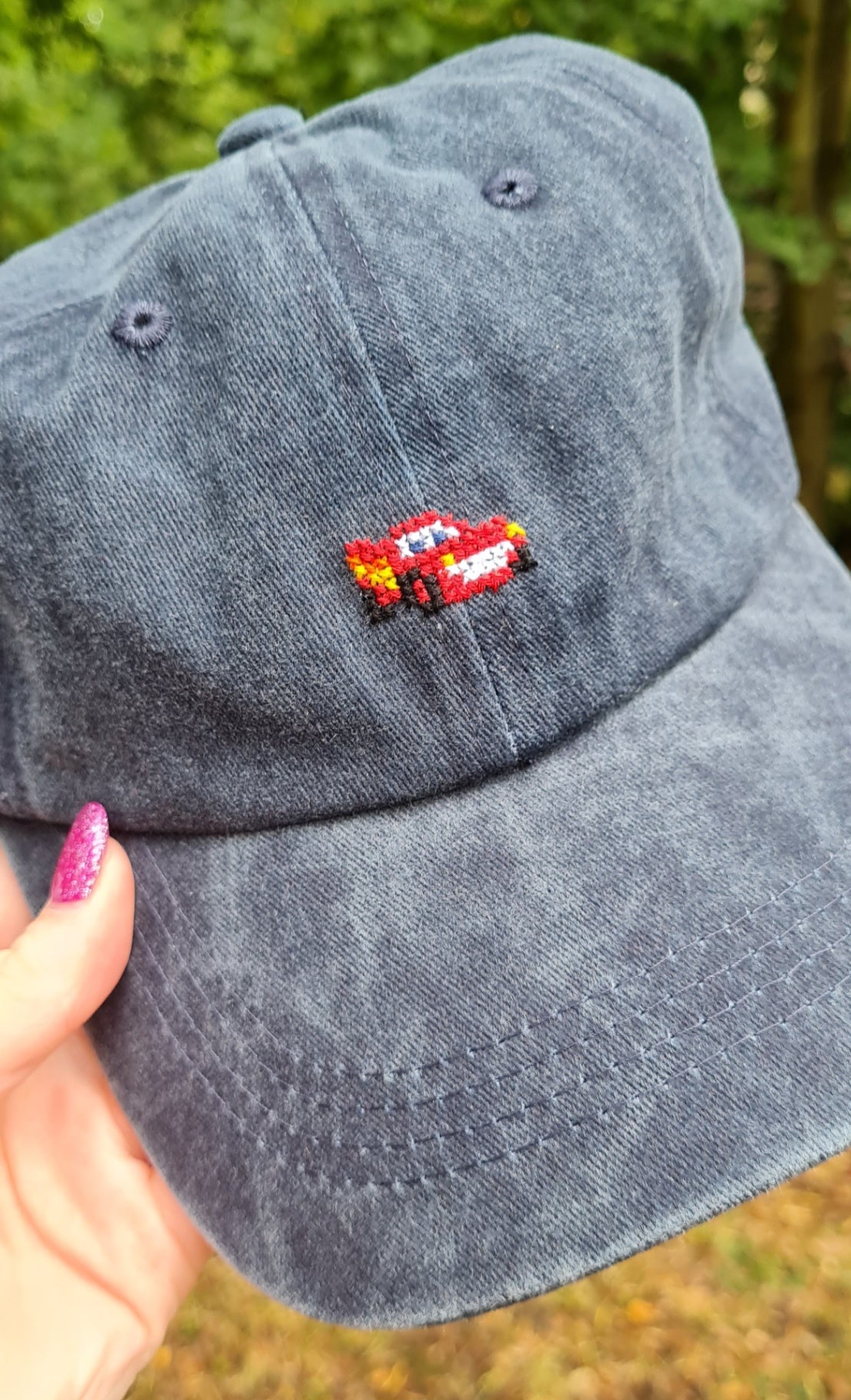 Lightning McQueen Cross Stitched Cap