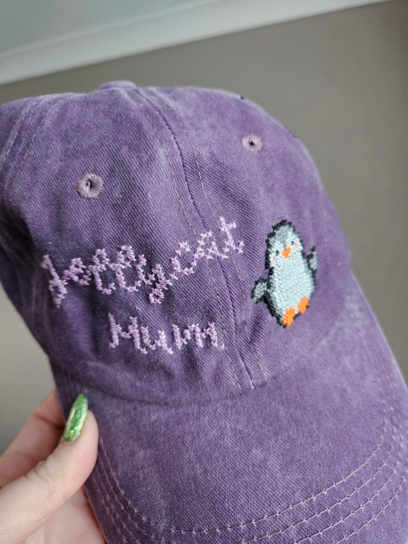Jellycat Mum Penguin Cross Stitched Cap