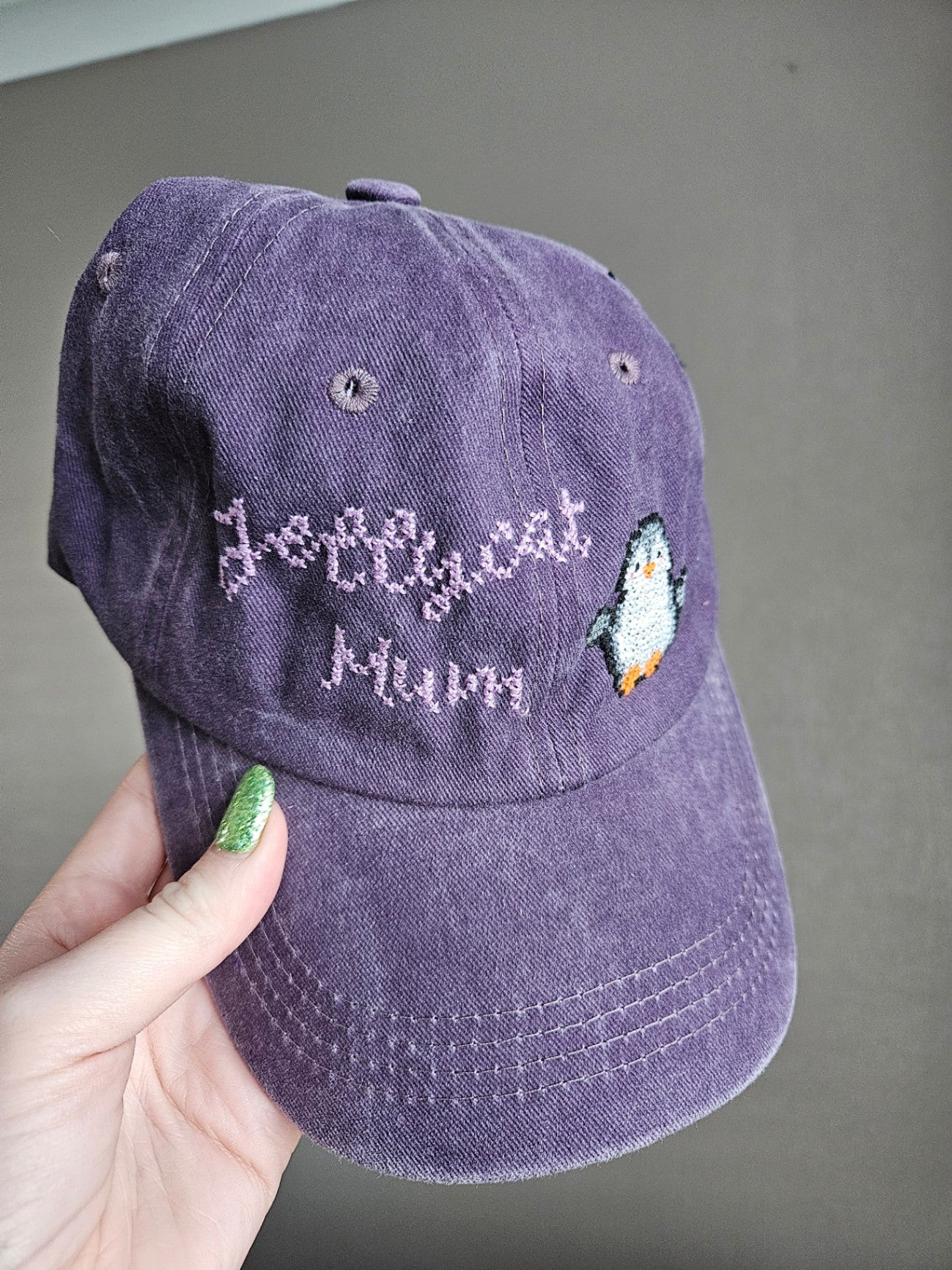 Jellycat Mum Penguin Cross Stitched Cap