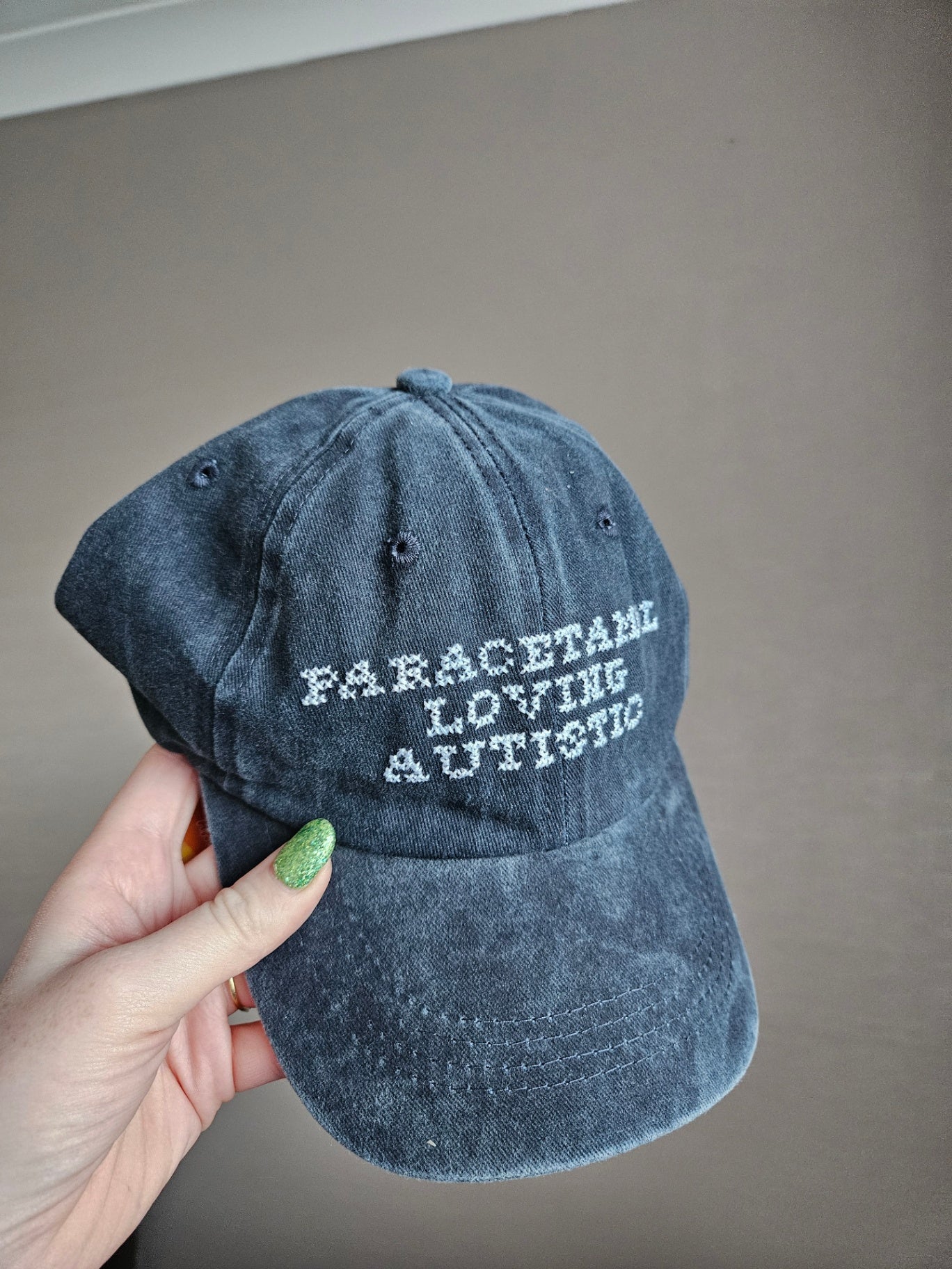 Blue Paracetamol Loving Autistic Novelty Cap 