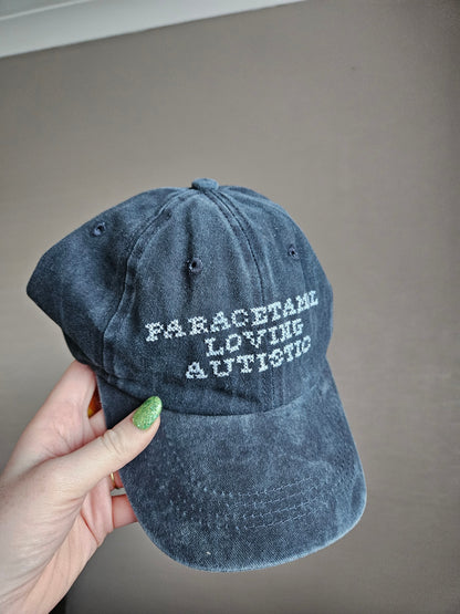 Blue Paracetamol Loving Autistic Novelty Cap 