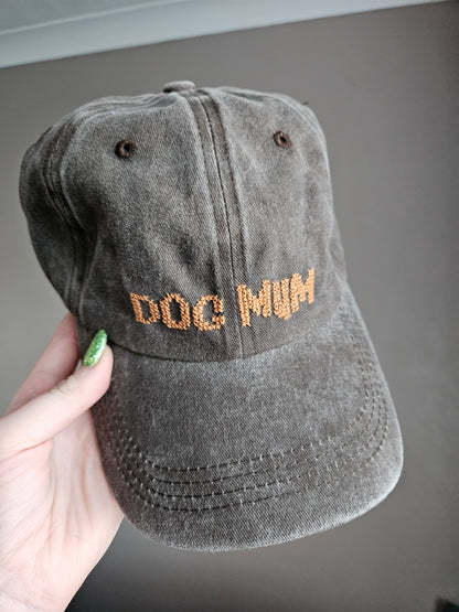 Dog Mum Cross Stitched Cap