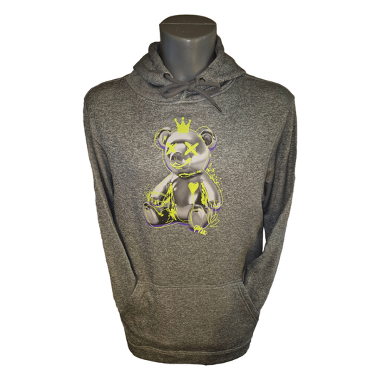 Teddy bear grey hoodie - Large