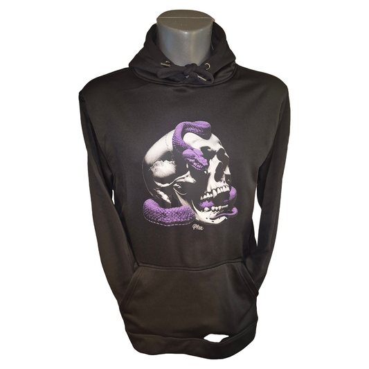 Skull & snake black hoodie - Large