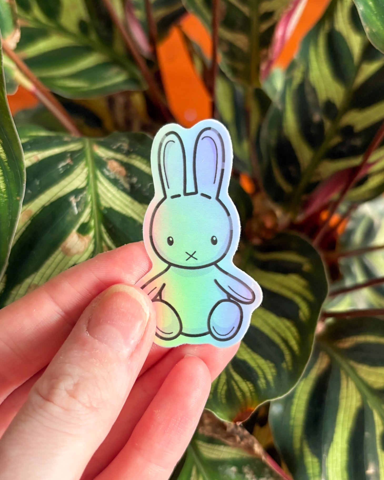 Rabbit Trinket Holographic Vinyl Sticker