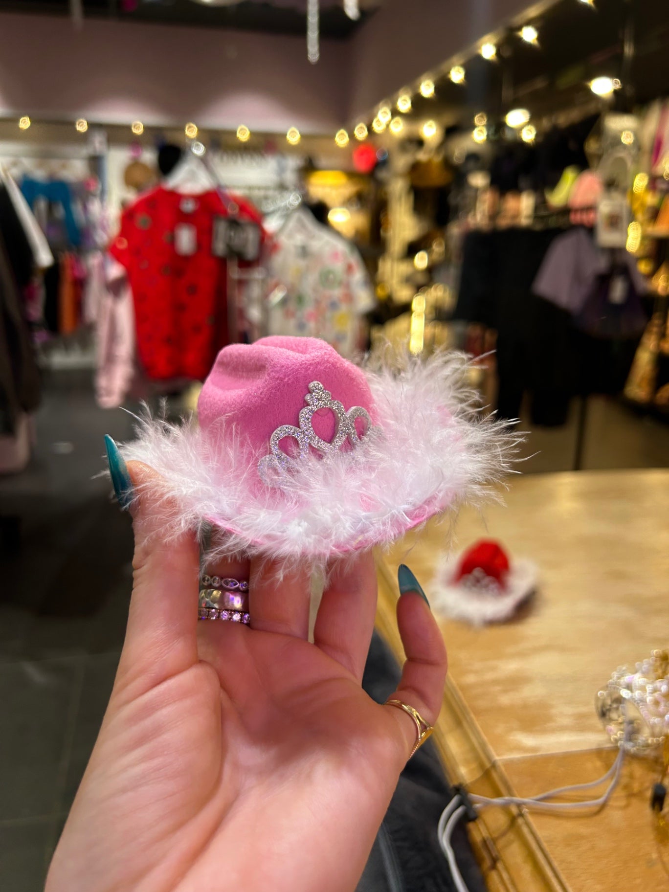 Fur Cowboy Pet Hat Pink