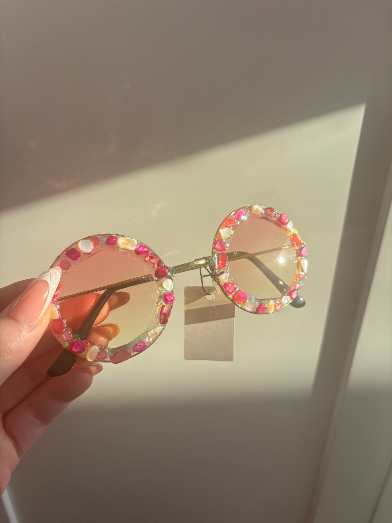 Pink and Pearl Crystal Sunglasses ✨