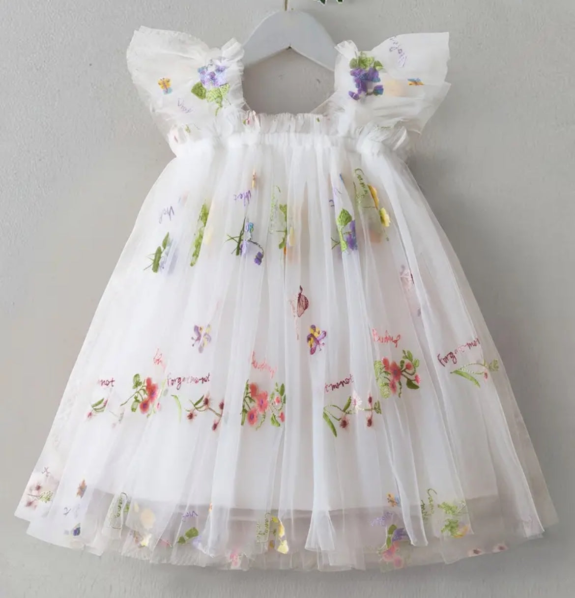 1-2yrs White Winged Dress