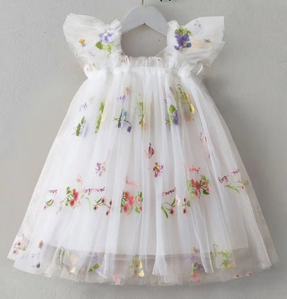 1-2yrs White Winged Dress