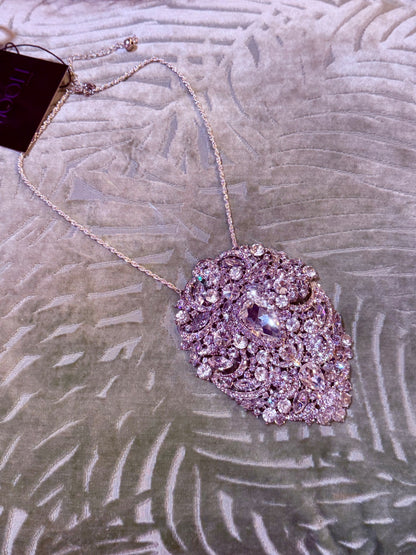 Silver Austrian Crystal Necklace 