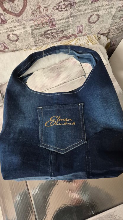 Denim handbag
