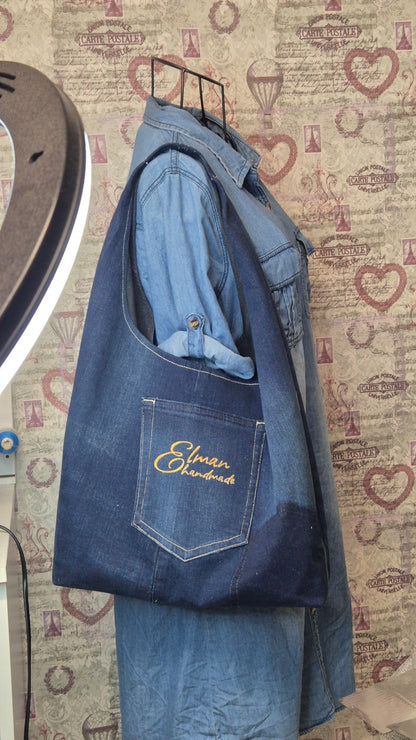 Denim handbag