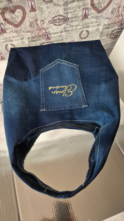 Denim handbag