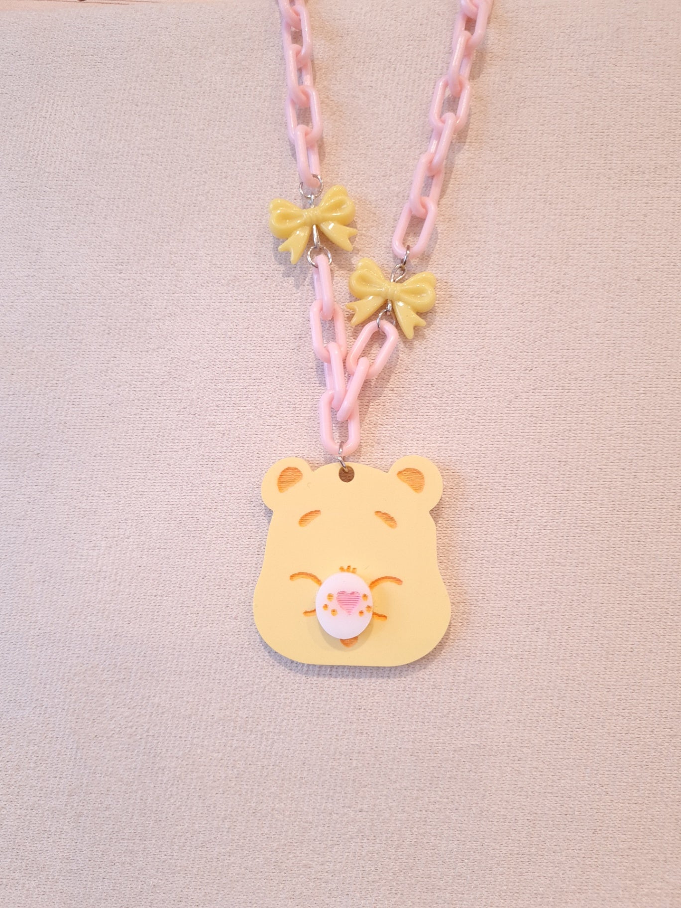 Yellow bear necklace