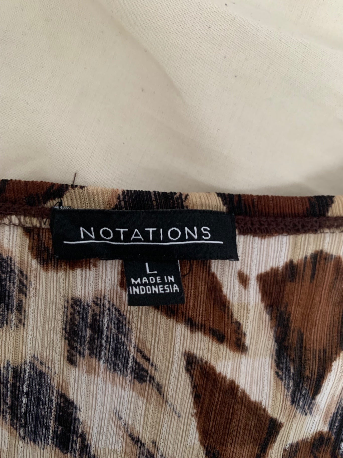 notations animal print wrap top