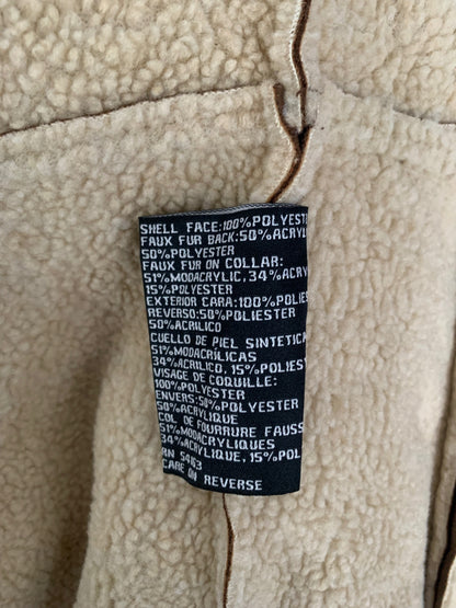 guess faux fur collar jacket 