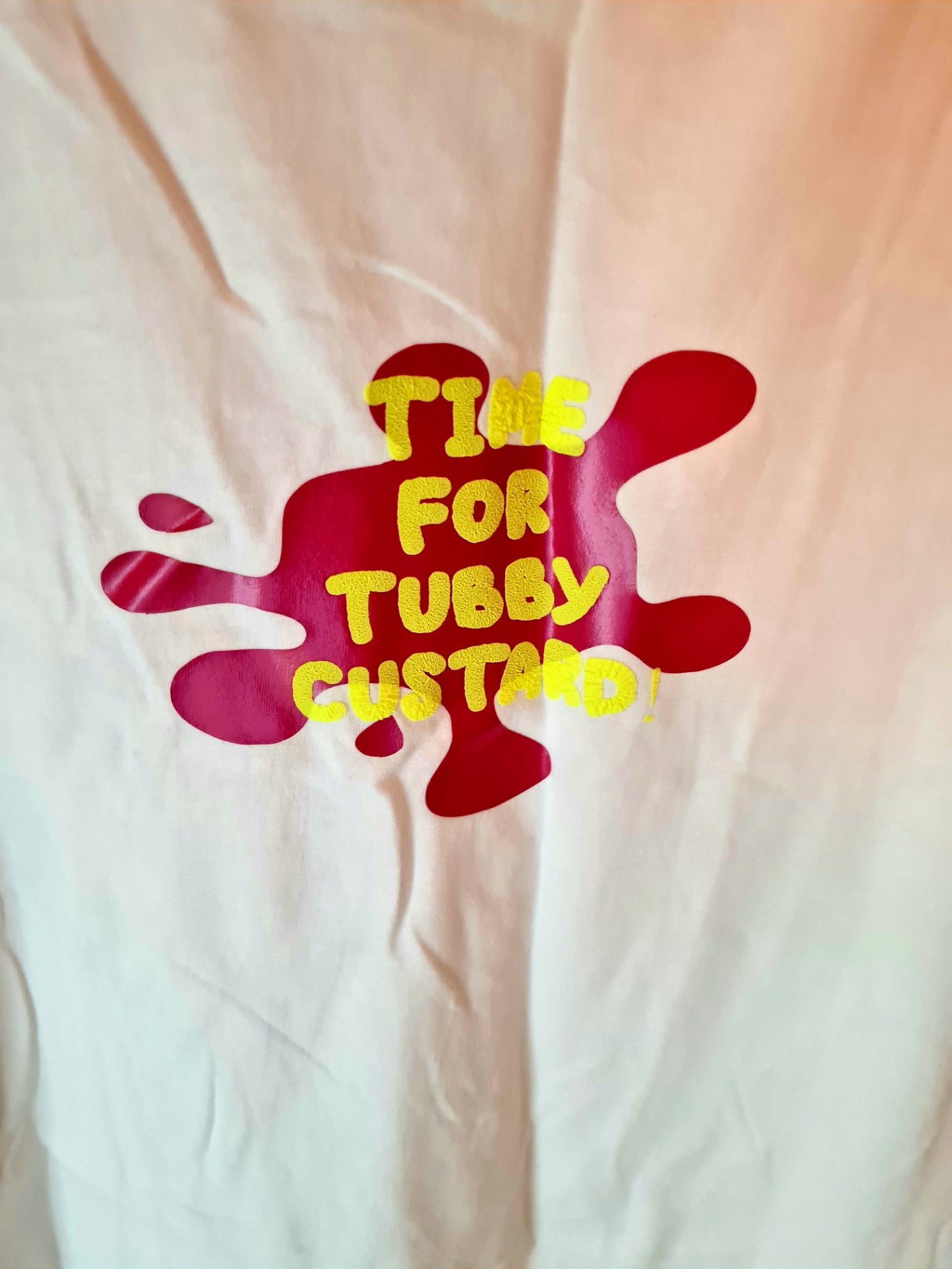 Time for tubby custard white vest top S