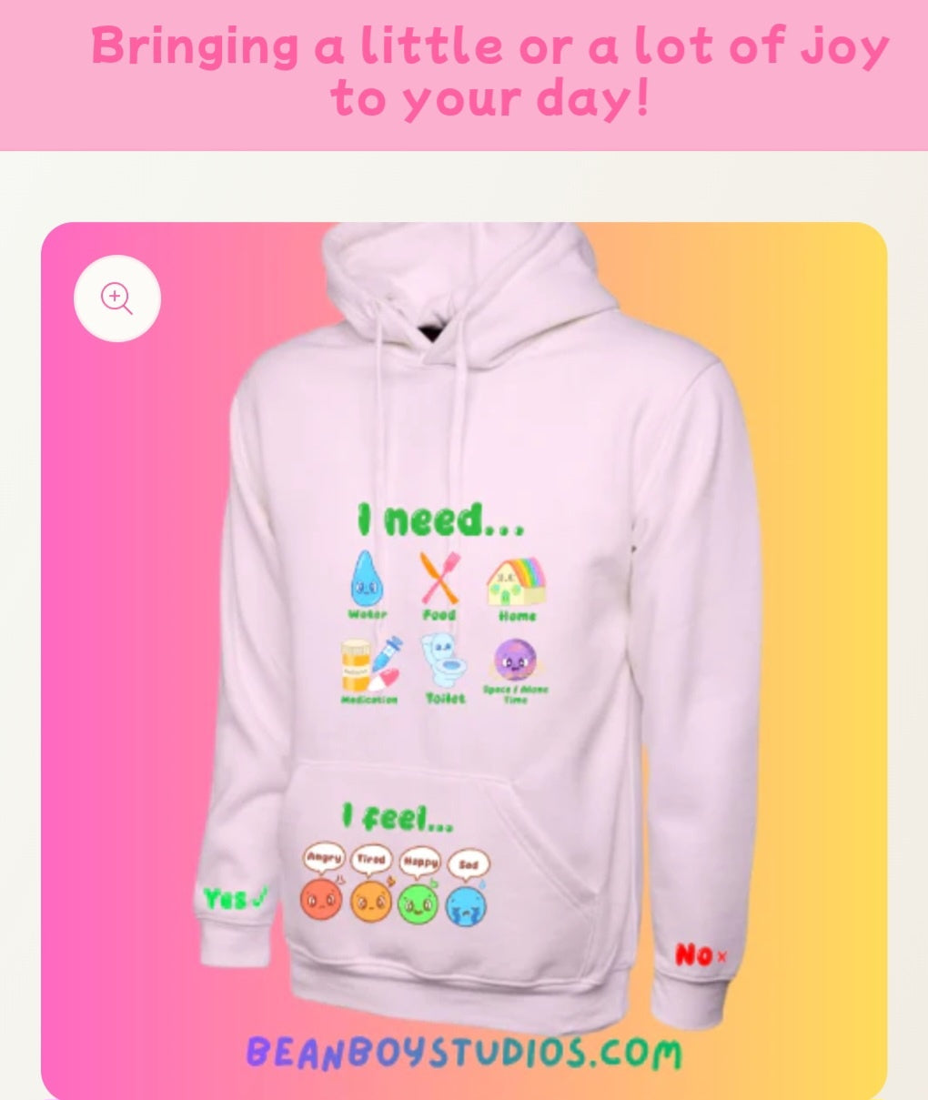 XL pink communication hoodie