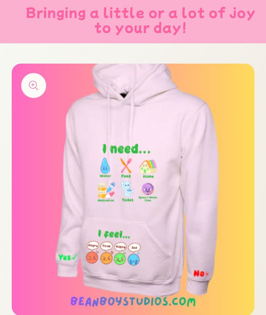 XL pink communication hoodie