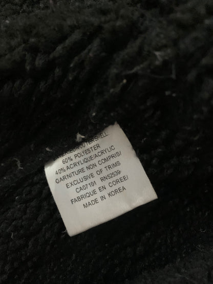 black faux fur jacket 