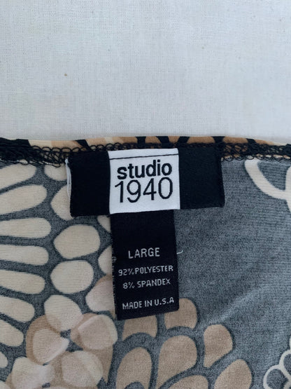 vintage floral wrap top