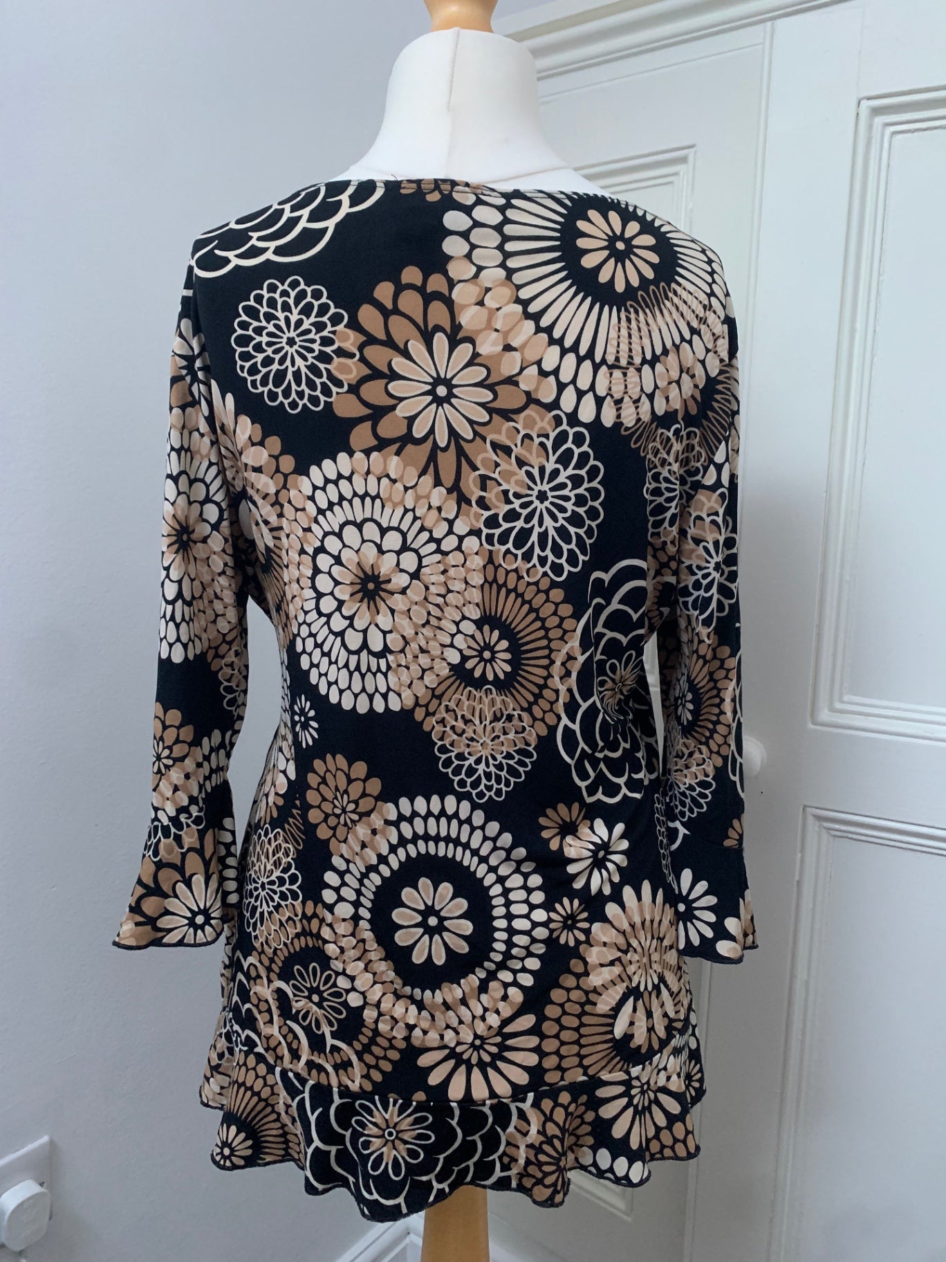 vintage floral wrap top