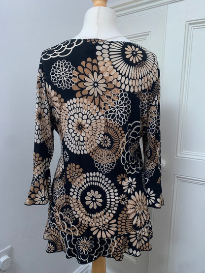vintage floral wrap top