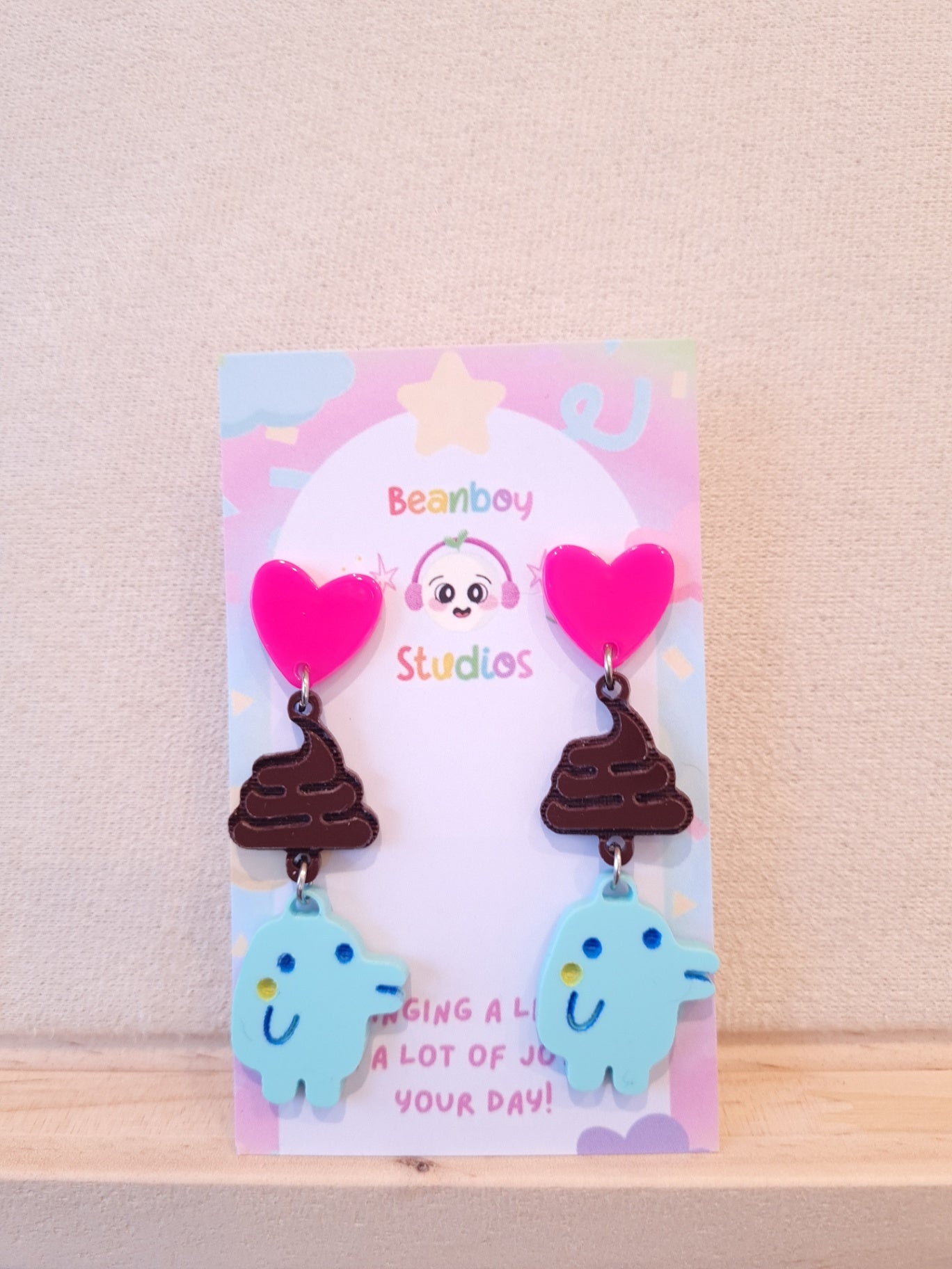 Acrylic earrings blue 