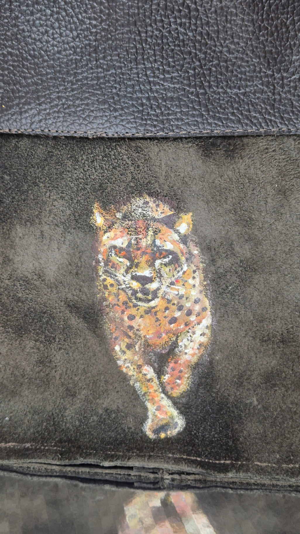 Leopard leather