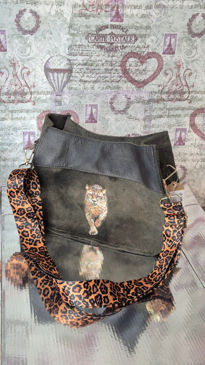 Leopard leather