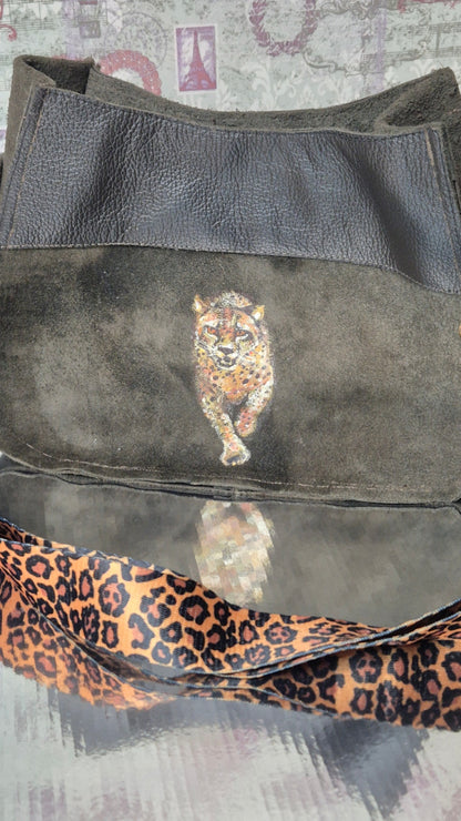 Leopard leather
