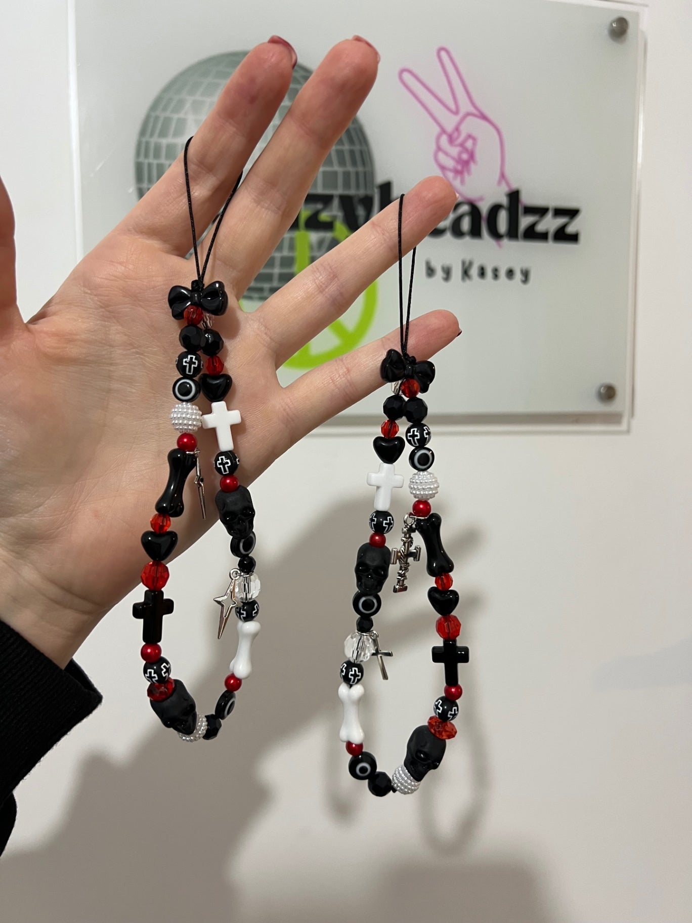 Skull N Bone phone charm - silver