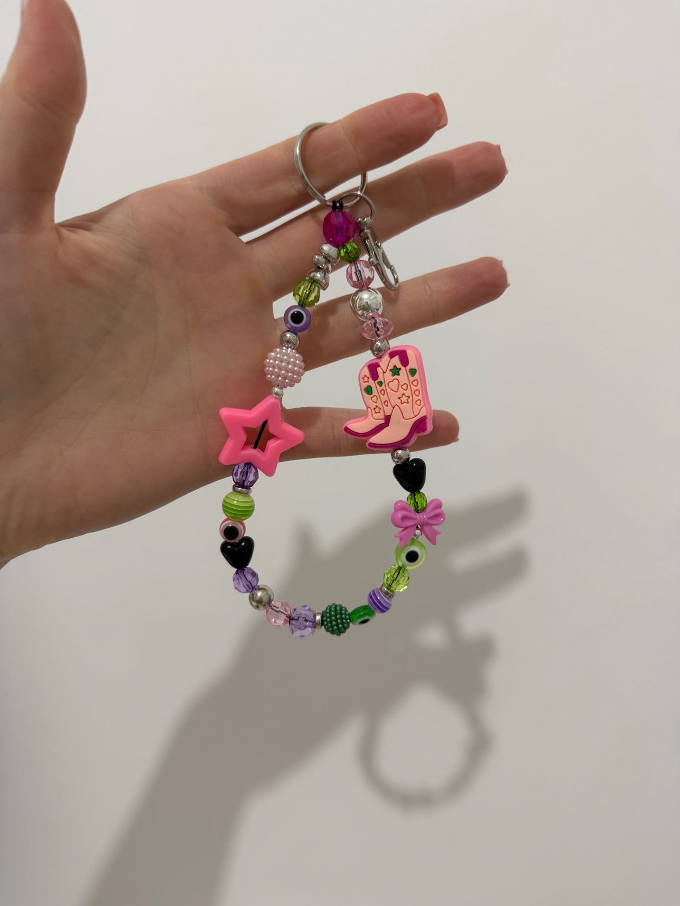 Cowgirl Keyring - silver