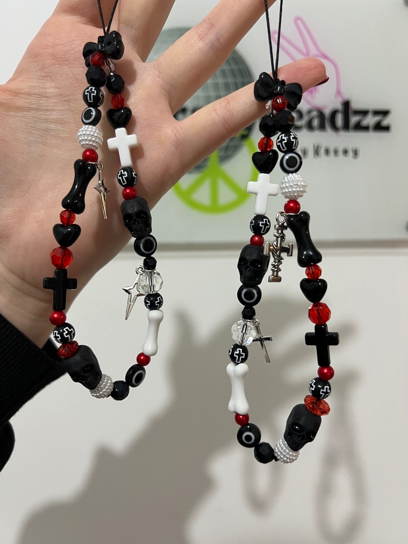 Skull N Bone phone charm - silver