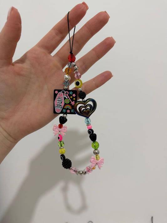 ‘Old ways won’t open new doors’ phone charm - silver