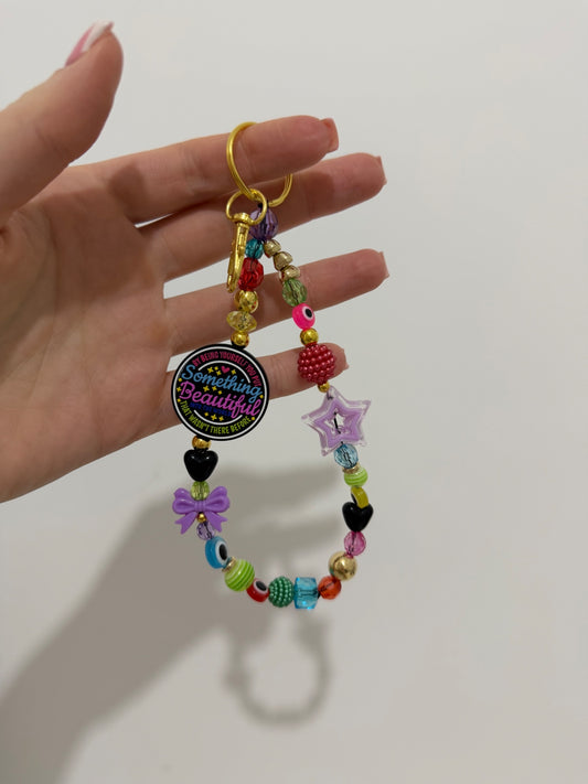 ‘Something beautiful’ Keyring - gold