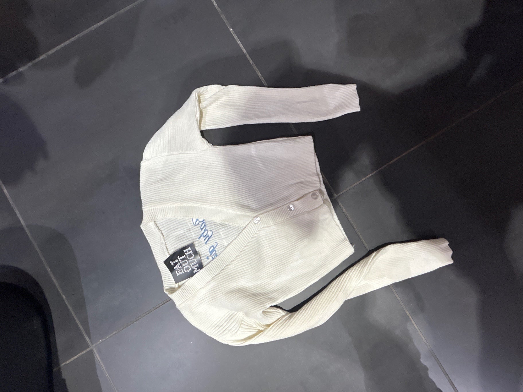 Upcycled crop sweater