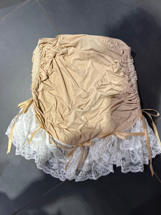 Up cycled slit skirt