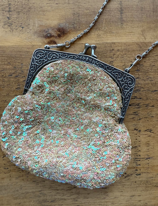 Vintage Flower Beaded Bag