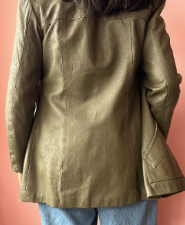 Vintage Green Leather Jacket