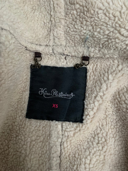 kira plastinina zip up faux shearling jacket 